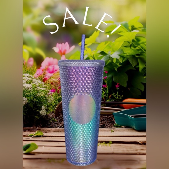 Starbucks Purple Ombre Mermaid Studded Bling Tumbler Cup 24oz Summer 2021 NWT - Picture 3 of 16